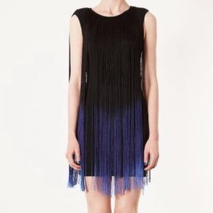 NWT 2010 Vintage Y2K Topshop Ombre Fringe Dress